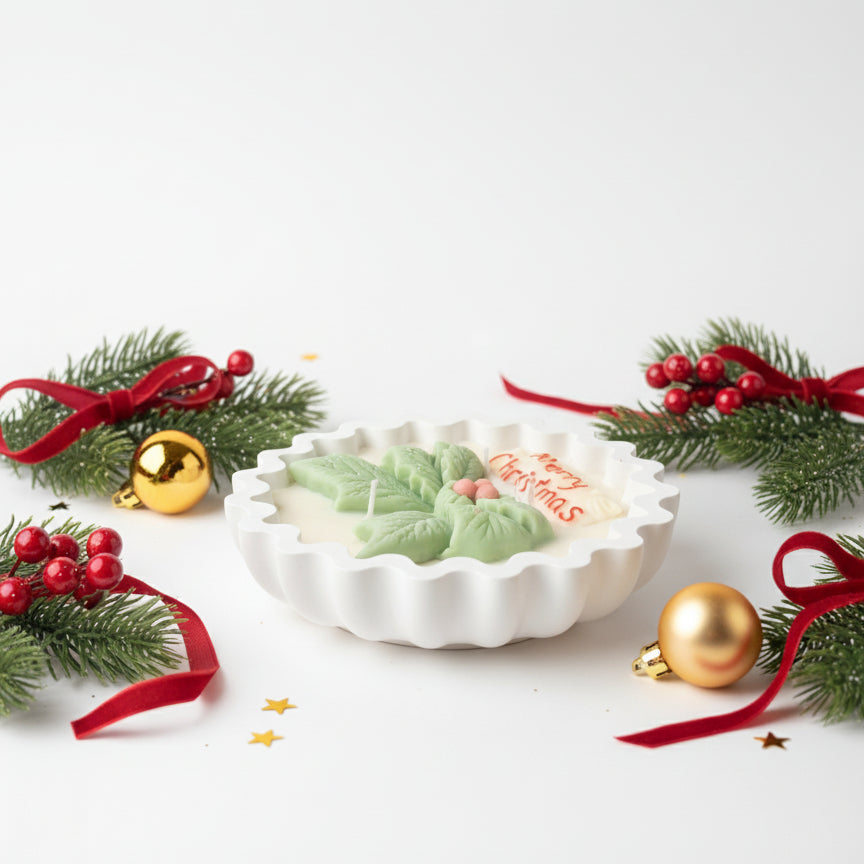 Merry Evergreen Karamela Kaarsen