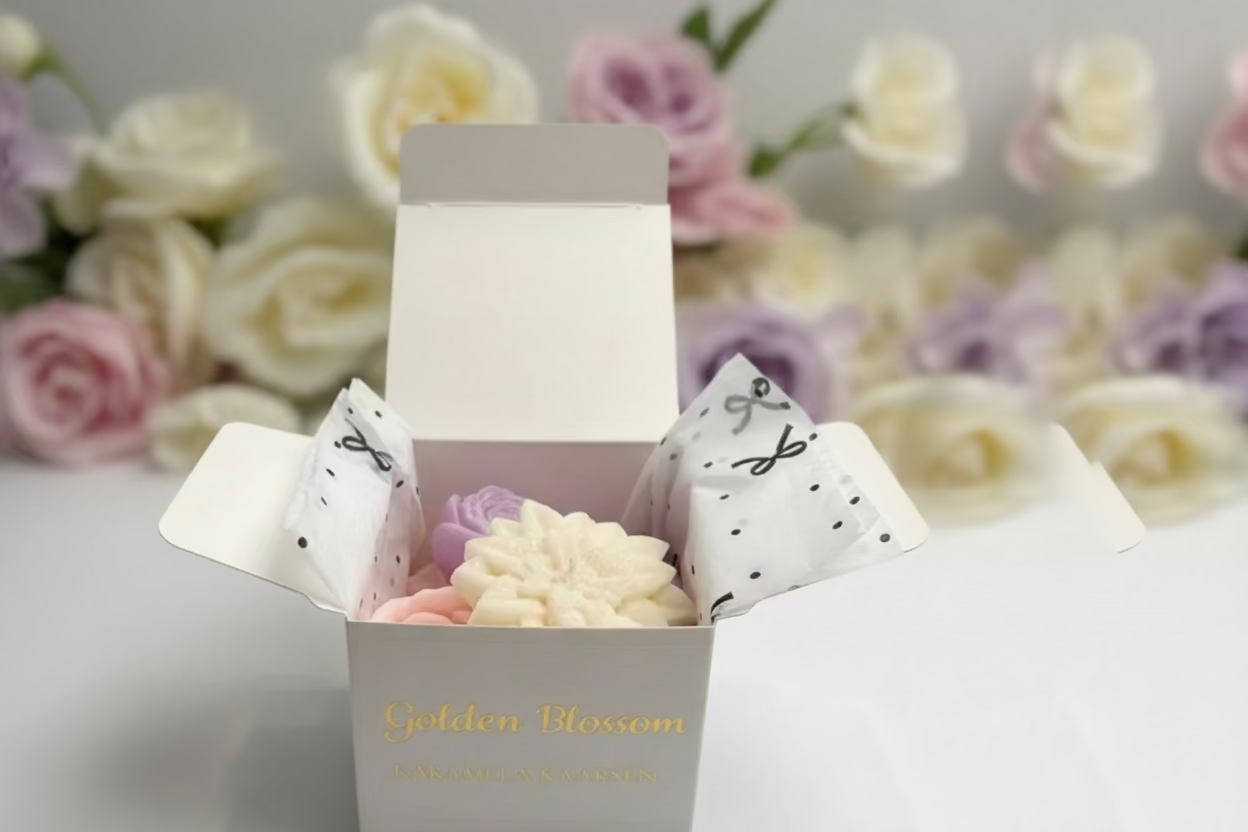 Golden Blooms – bloemvormige waxmelts met parfumgeur, 100g