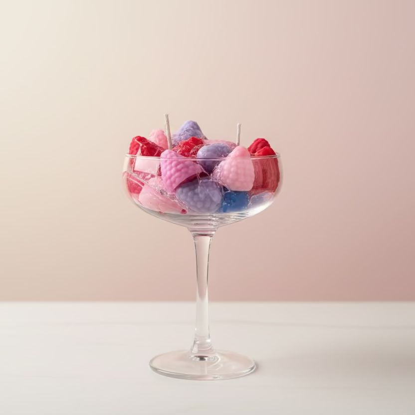 Bosvruchten Gel Kaars - Dubbele Lont Karamela Kaarsen