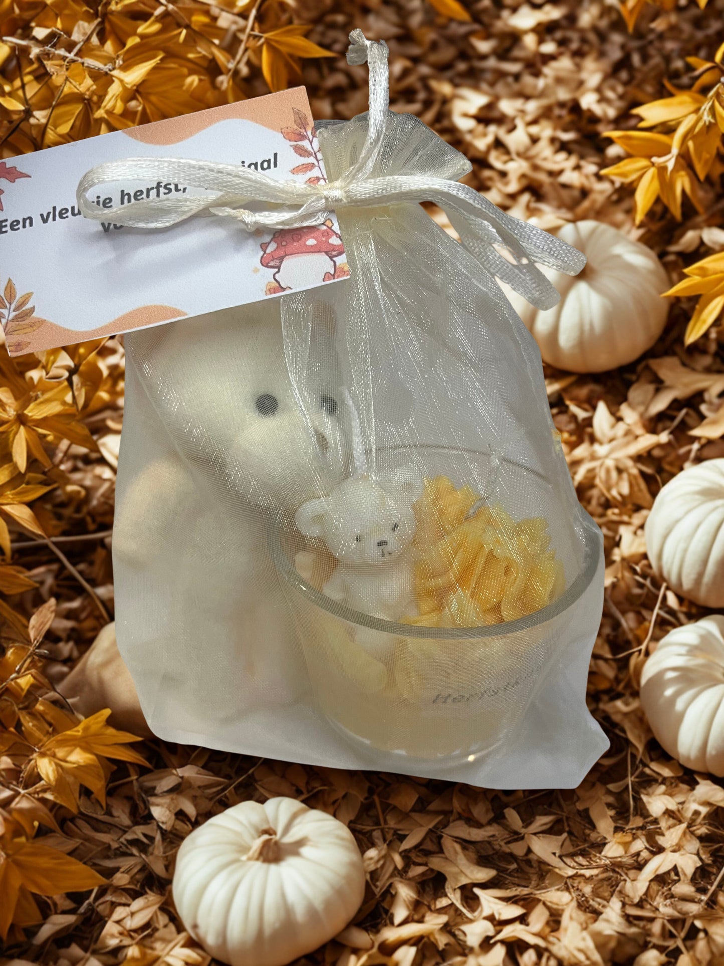 Herfstknuffel Set – Pumpkin Spice Karamela Kaarsen