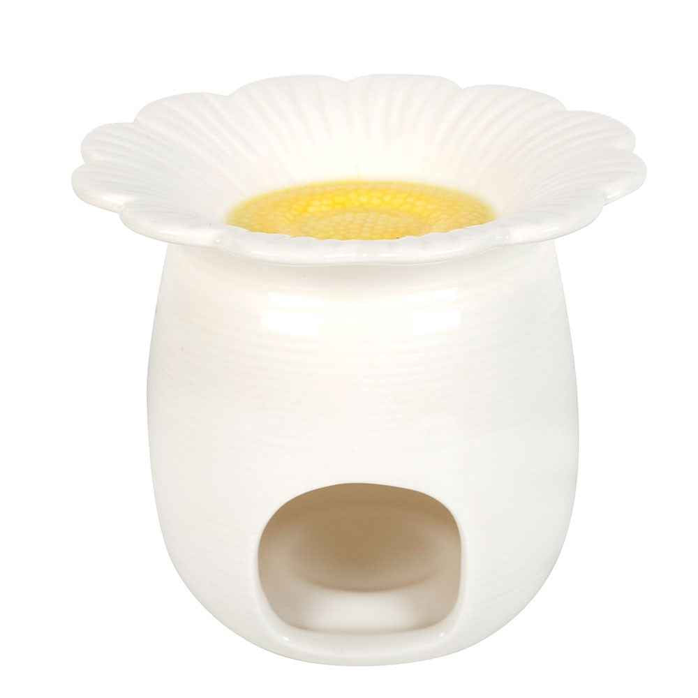 Daisy Glow – Keramische aroma brander in margrietvorm Best Seller