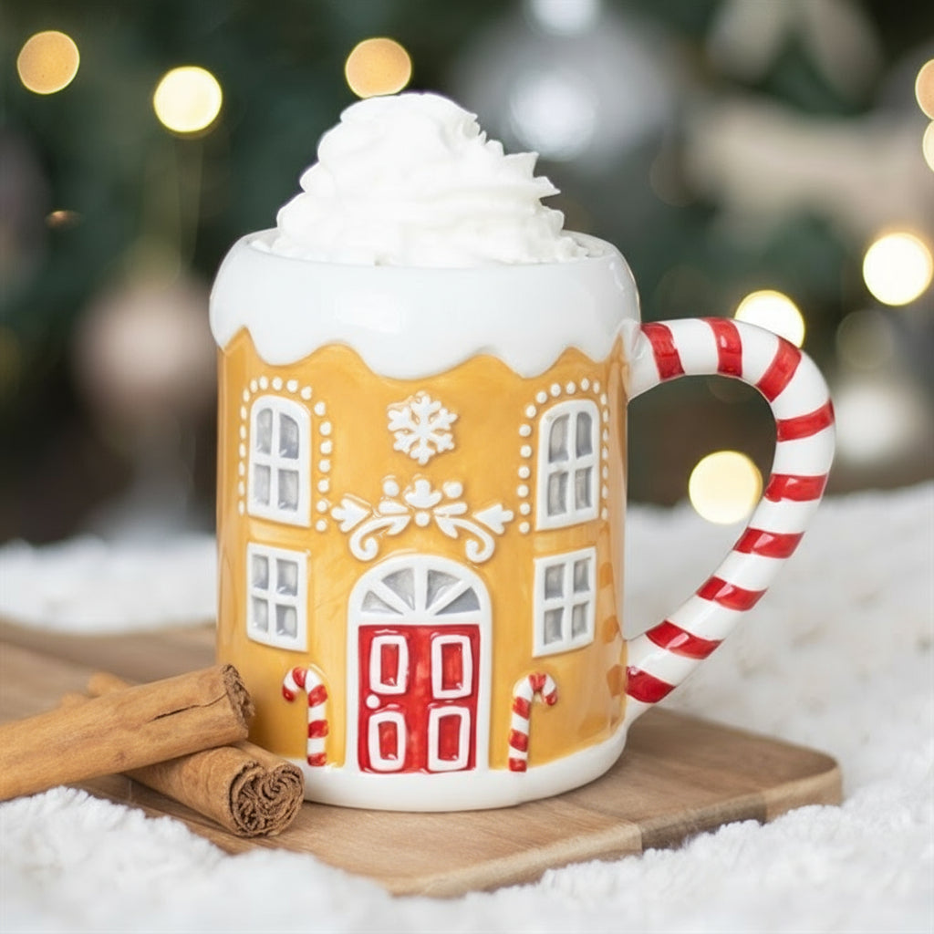 Gingerbread House Mok Karamela Kaarsen