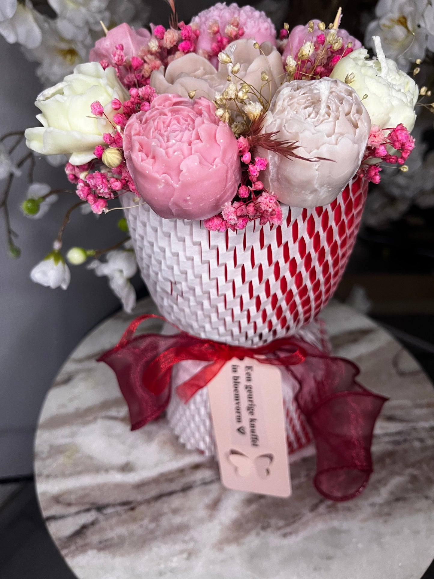 Parfum Bloemen – Luxe Geurkaarsboeket Karamela Kaarsen