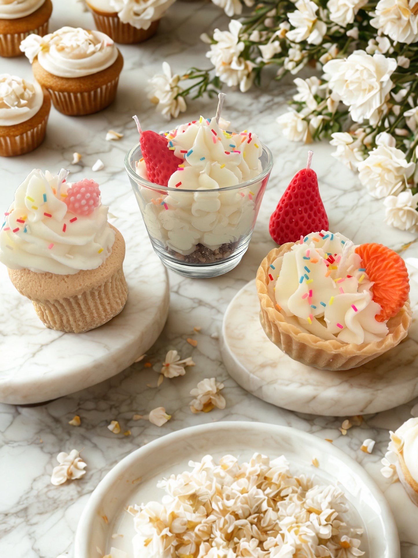 Luxe Geurkaarsenset – Cadeaubox die Ruikt als een Zoet Dessert Karamela Kaarsen