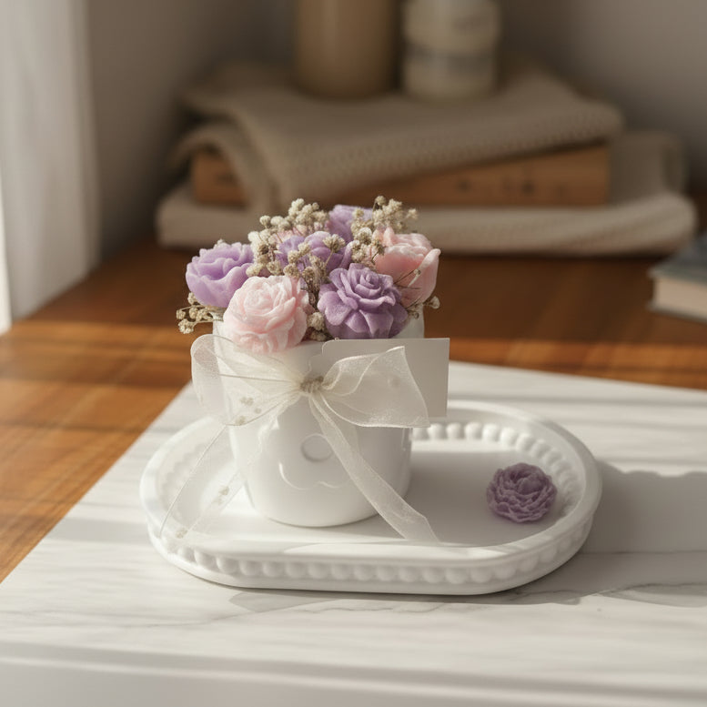 Mini Blossom Harmony – Luxe mini bloemenkaars Karamela Kaarsen