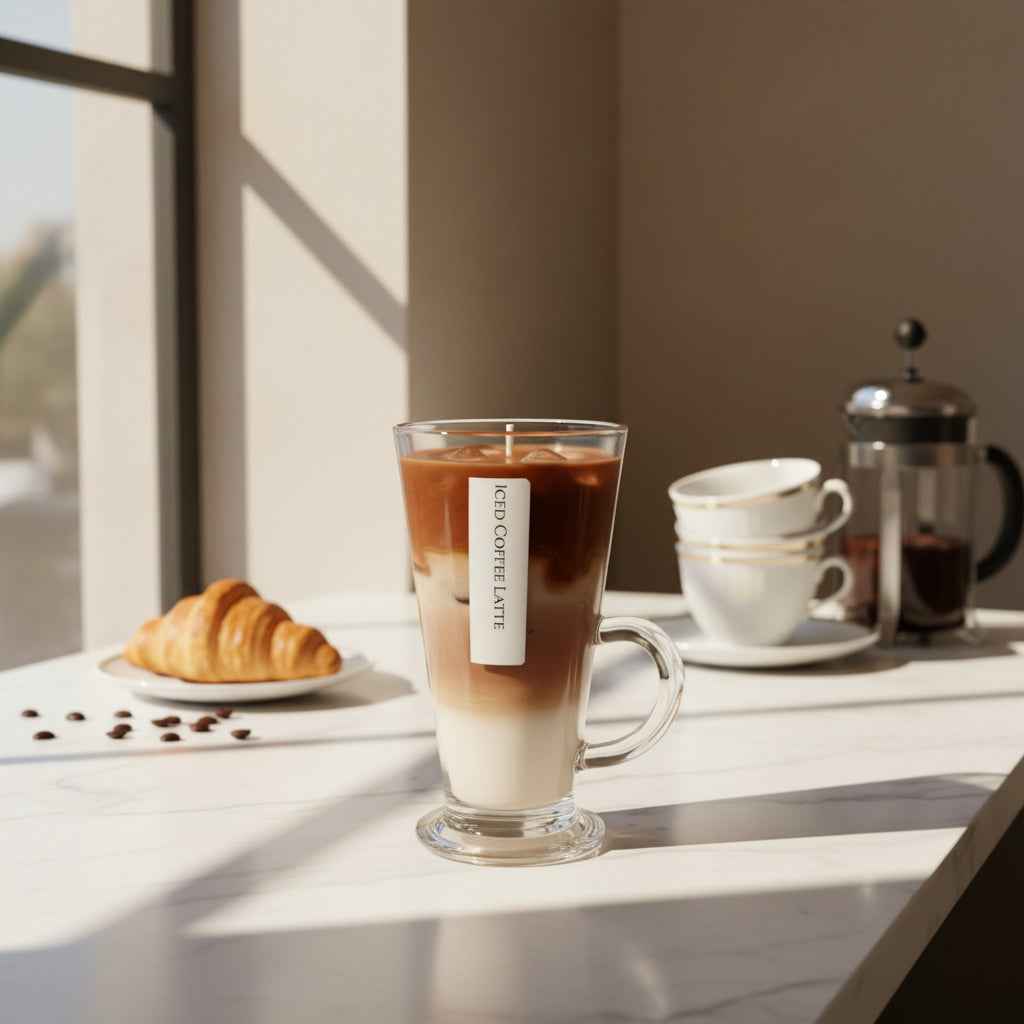 Iced Coffee Latte – Koffie Latte Kaars met IJsblokjes (250 g)
