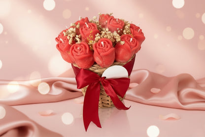 Kaarsenboeket Rozen – Perfect Cadeau (Pink Pepper & Rose)