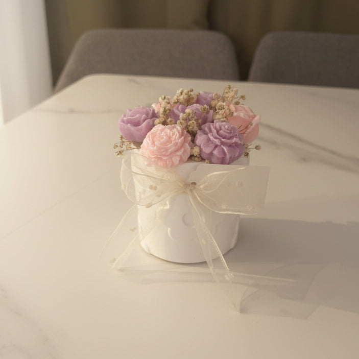 Mini Blossom Harmony – Luxe mini bloemenkaars Karamela Kaarsen