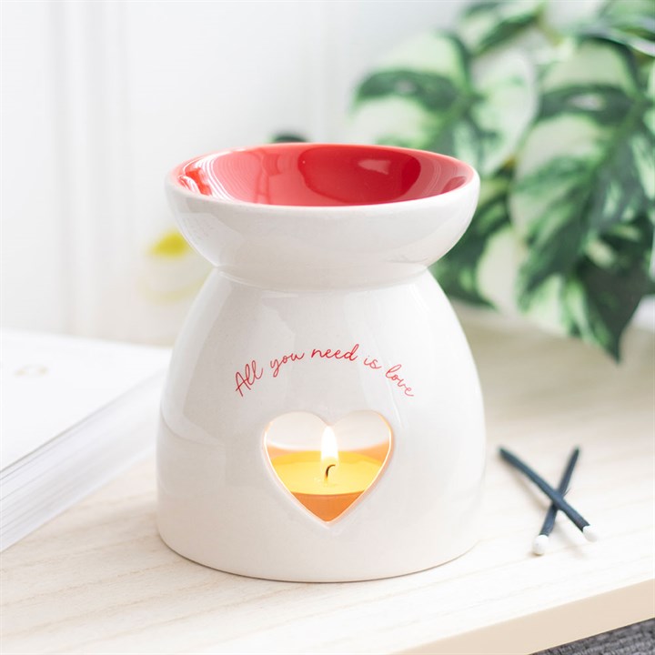 All You Need Is Love – Hartvormige Wax Warmer &amp; Oliebrander Karamela Kaarsen
