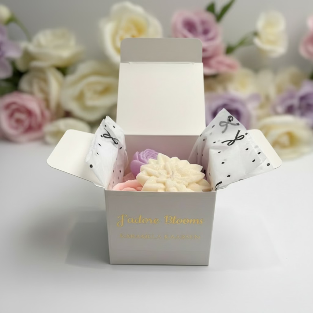 J’adore Blooms – bloemvormige waxmelts met luxe parfumgeur, 100g Karamela Kaarsen