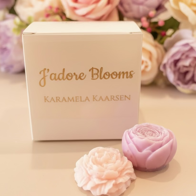 J’adore Blooms – bloemvormige waxmelts met luxe parfumgeur, 100g Karamela Kaarsen