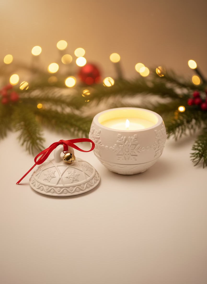 Sneeuwkristal Bol geurkaars Karamela Kaarsen