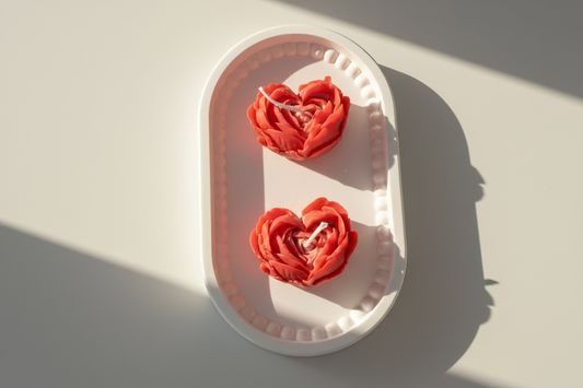 Pearl Oval Tray – Handgemaakte decoratieve kaarshouder
