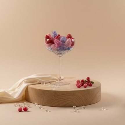 Bosvruchten Gel Kaars - Dubbele Lont Karamela Kaarsen