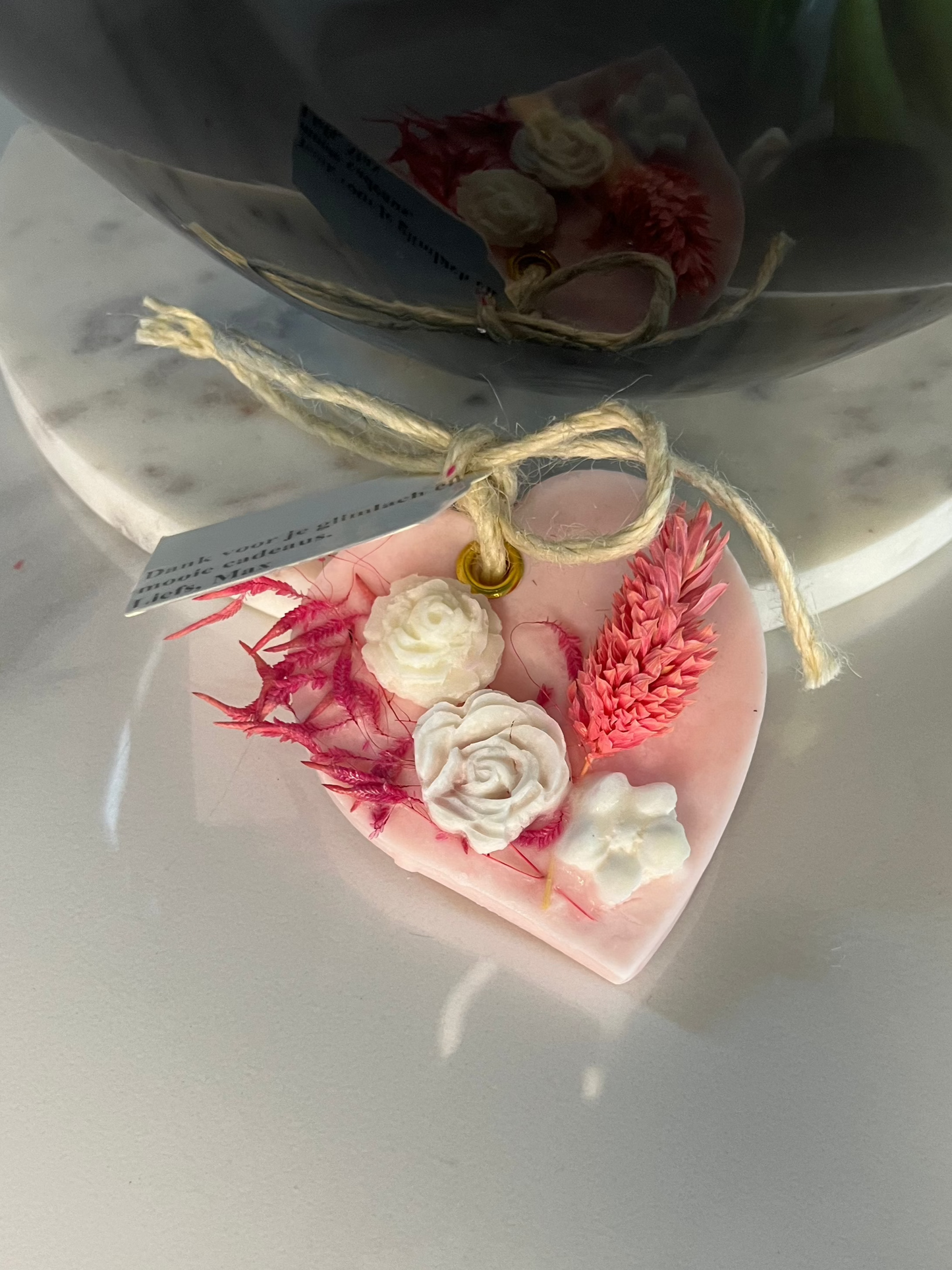 Blooming Heart – Gepersonaliseerde Geurtablet Karamela Kaarsen