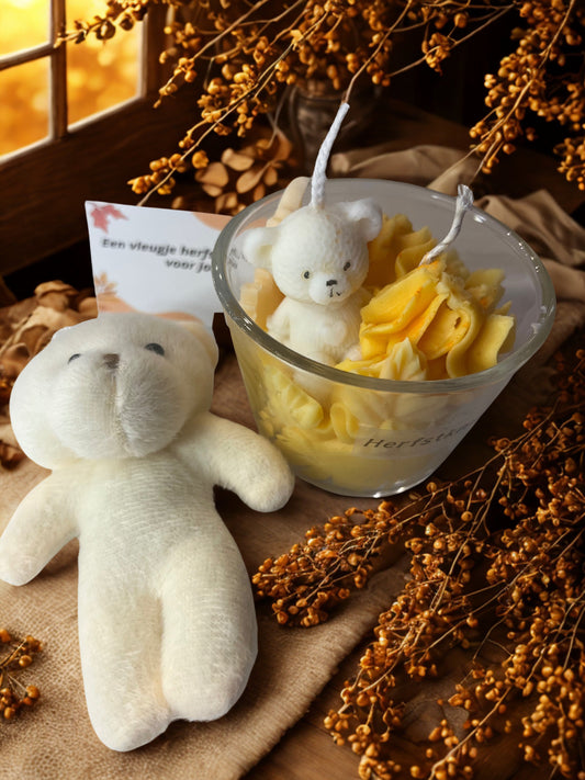 Herfstknuffel Set – Pumpkin Spice Karamela Kaarsen