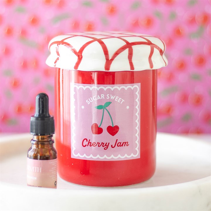 Cherry Jam Glow – Keramische Oliebrander &amp; Wax Warmer Karamela Kaarsen