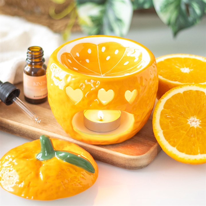 Orange Oil Burner – Keramische Fruit Aromabrander voor Geuroliën & Waxmelts
