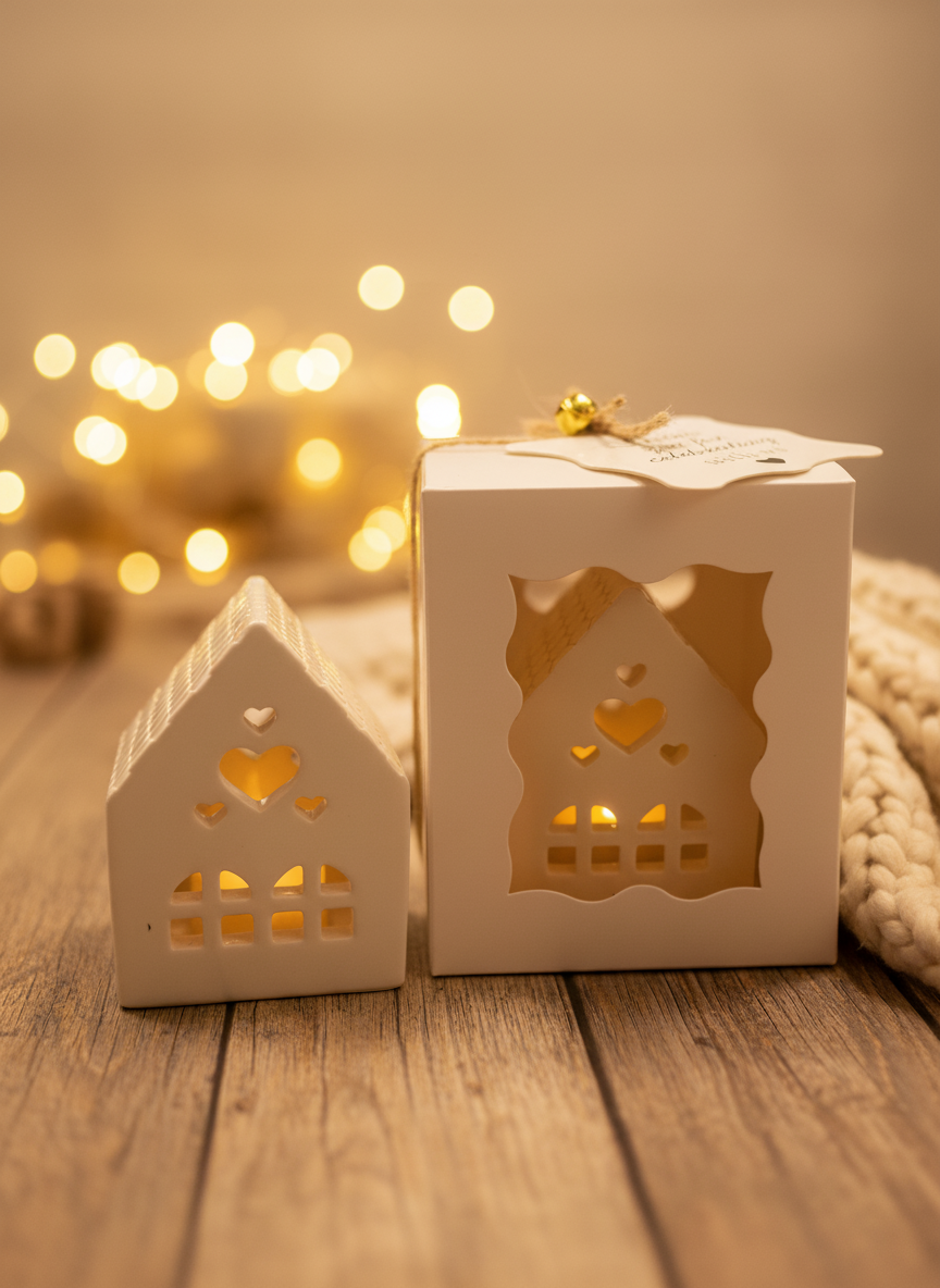 Kersthuisje – Lichtje van Liefde Karamela Kaarsen