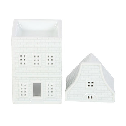 White Nordic House Oil Burner & Wax Warmer –  Keramische Aromabrander voor Geuroliën & Waxmelts