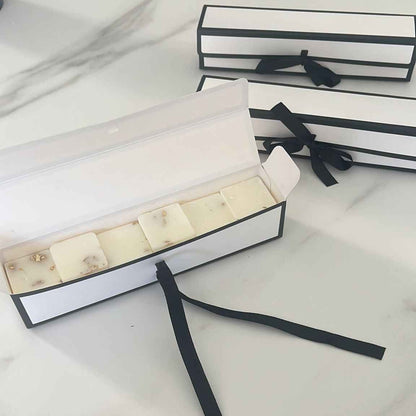 Amber Élégance Wax Melts  Giftbox – 150g met Gouden Deeltjes