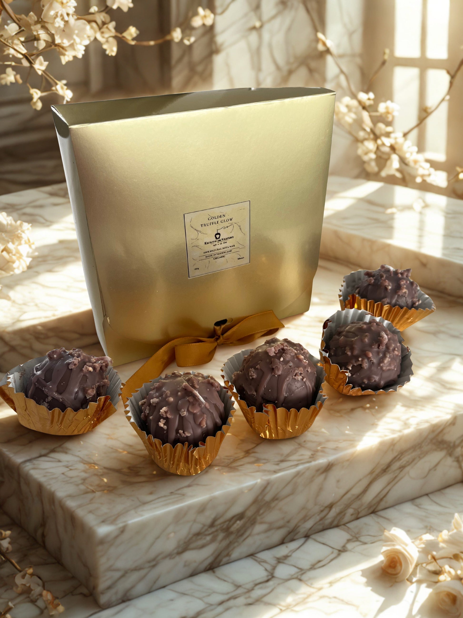 Golden Truffle Glow Karamela Kaarsen