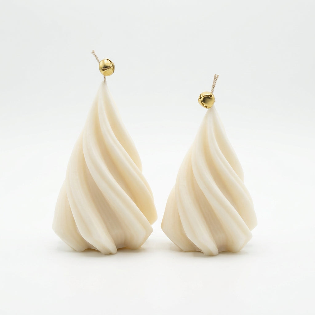 Spiraal kerstboomkaars – Wit