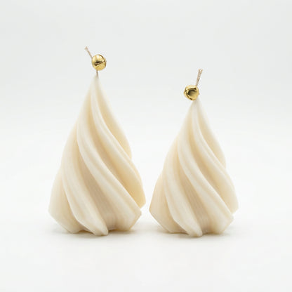 Spiraal kerstboomkaars – Wit